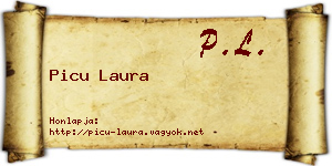 Picu Laura névjegykártya